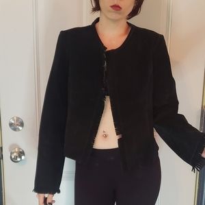 Vintage‎ 90s Suede Jacket with Fringe